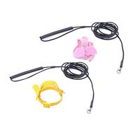 Happyyami Parrot Harness Flying Rope with Adjustable 2m Elastic Strap and Metal Buckle Light and Practical Bird Flying Leash Outdoors Angel Wings Design in Pink
