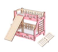 Happyyami Pet Hamster Play House Cooling Bed Ladder and Seesaw Toy for Small Animals Fun Exercise Healthy Growth Agility Maintenance