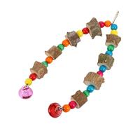 Happyyami PET Parrot Chew Bite Toy Cotton Rope Bird Toy with Bells for Chewing and Climbing for Caged Birds Budgies and Cockatiels