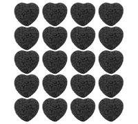 Happyyami Pocket Aromatherapy Diffuser Aromatherapy Volcanic Stone Heart-shaped 20pcs Black Portable Easy to Maintain for Valentine's Day Travel