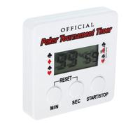 Happyyami Poker Timer Clock, Lightweight White Plastic Countdown Timer, 99 Minutes 59 Seconds, Practical Design for Texas Hold'em Party and Game Table Use