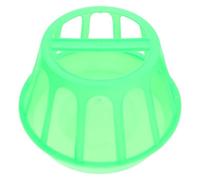 Happyyami Portable Plastic Poultry Feeder Anti-spatter round Feeding Trough for Chickens Ducks and Geese Farm Livestock Feeding Container