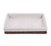 Happyyami Portable Rattan Woven Storage Box for Desktop Storage, Practical Coffee Colour Basket Easy to Clean Organiser for Keys, Cosmetics and Sundries