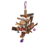 Happyyami Practical Bird Chewing Toy Natural Bone Gourd Bark for Parrots Safe Biting Plaything for Bird Cage Supplies Lightweight and Easy to Install Promotes Healthy Activity