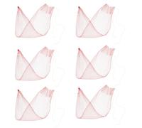 Happyyami Produce Bags Storage and Shopping Solution 100pcs Red Mesh Reusable with Drawstring Design, Elastic Fit Onion Bag Net Portable and Versatile for Vegetables and Melons