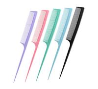 Happyyami Professional Hair Comb Set 5Pcs Thick Tailed Combs for Salon Styling Fine and Wide Tooth Heat Resistant for Men and Women Suitable for Detangling and Hairdressing