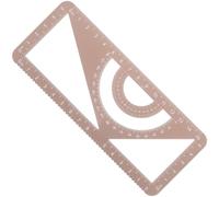 Happyyami Protractor and Compass Drawing Stationery Metal All-in-one Ruler Set, Golden, Multi-functional, Portable, for Art Design and Architecture, Architects and Teachers