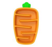 Happyyami Puppy Slow Feed Bowl Carrot Shaped Pet Feeding Dish with Anti-fall Design for Healthy Eating Habits Prolonged Mealtime Non-slip Base Easy to Clean Small Orange Slow Feeder for Dogs
