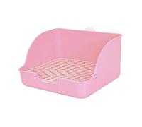 Happyyami Rabbit Litter Box for Small Pets Anti-Spill Bunny Potty Tray Rectangular Guinea Pig Toilet Universal Size for Hamsters and Chinchillas Easy to Clean