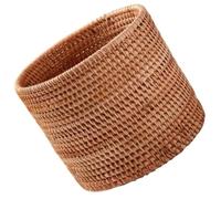 Happyyami Rattan Trash Basket for Picnic Use and Outdoor Parties