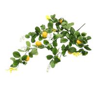 Happyyami Realistic Artificial Lemon Branch Garland Made of Plastic, Easy to Take Care with No Pruning Required, for Front Door Adornment and Banquet Decoration in Summer