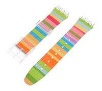 Happyyami Replacement Watch Strap Silicone Wrist Band Strap for Women and Men Compatible with Swatch 19mm Triangular for Outdoor Activities and Casual Use