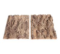 Happyyami Reptile Bark Decor Natural Tree Bark Hide Terrarium Decor Climbing Hideout Reptile Tank Accessories for Lizards Geckos Bearded Dragons Snake Hide 2 Pack