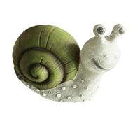 Happyyami Resin Solar Snail Ornament Outdoor Garden Decor Creative Luminous Figurine Decorative Statue for Patio Park Lighting