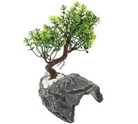 Happyyami Resin Turtle and Reptile Hideout Cave Shelter Reduces Daylight and Creates Dark Atmosphere Simple Cave Shape for Terrarium Habitat Decor