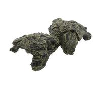 Happyyami Resin Turtle Basking Platform with Hideout Natural Rock Aquarium Shelter for Tortoises Frogs Lizards Easy Install Climbing Ramp Healthy Behavior