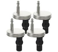 Happyyami Roca Toilet Seat Hinges Replacement Stainless Steel and Nylon Material 2 Sets with Top Fixing Screws and Toilet Seat Bolts for Bathroom Repairs