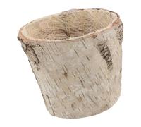 Happyyami Rustic Birch Bark Planter for Succulent Plants Multifunctional Vintage Flower Arrangement Vase and Storage Box Natural Wooden Pot for Indoor Outdoor Home Office Patio Balcony Decor