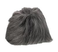 Happyyami Short Wigs for Black Women Grey Wig Wavy Cut Realistic Appearance Effortless Styling Comfortable Cap Suitable for Occasions