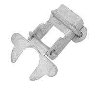 Happyyami Silver Iron Dog Gate Door Lock Buckle, Wear-resistant and Bite-resistant Kennel Gate Latch for Dog Crate and Wire Cage, Sturdy Pet Crate Accessory for Secure Enclosure
