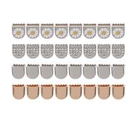 Happyyami Sneaker Lace Clip 32Pcs Shoelace Lock with Daisy Flower Pattern for Easy Use No-Tie Cord Ends