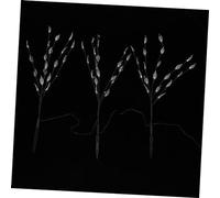 Happyyami Solar Branch Garden Lamp 60 Led Solar Lawn Lights Leaf Design for Outdoor Landscape Decoration Waterproof and Easy to Install for Pathway and Yard
