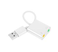 Happyyami Sound Card Gaming Sound Card Audio for PC Portable Converter Kit Mic Audio Socket for Computer Headphone Adapter for Gaming and Daily Use