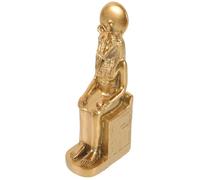 Happyyami Sphinx Figurines Resin Egyptian God Statue Ancient Egyptian Sphinx Collectible Figurines Mythology Pharaoh Decoration Desktop Table Feng Shui Ornaments (golden)