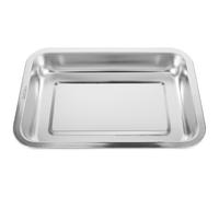 Happyyami Stainless Steel Cat Litter Box 17.72 Inch Large Open Design Litter Tray for Home Office Bathroom Use Durable Metal Cat Tray