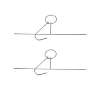 Happyyami Stainless Steel Hanging Hooks for Grill 2Pcs Sturdy BBQ Hooks for Bacon Ham and Beef on Grill