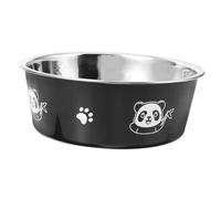 Happyyami Stainless Steel Pet Feeding Bowl Food Container Multi-purpose Design for Food and Water Stylish Printed Bowl for Happy Mealtimes
