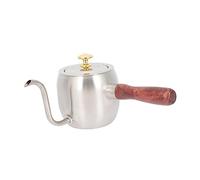 Happyyami Stainless Steel Turkish Coffee Pot with Long Spout for Precise Pouring Wood Grain Handle Hand Brewing Tea Kettle Suitable for Home Weddings and Gatherings