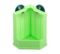 Happyyami Suction Cup Reptile Feeder Corner Hanging Dish for Terrariums | Plastic Wall Mount Bowl, Green Finish, Easy to Clean, for Crickets and Amphibians