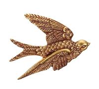 Happyyami Swallow Wall Hanging Metal Decor Decoration for Home Rustic Ornaments Wedding Decor Rustic Wedding Decor Flying Birds Wall Art Swallow Wall Decoration The Bird 3d Golden Household