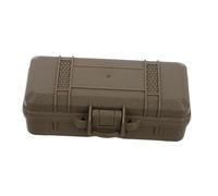 Happyyami Tactical Equipment Storage Box Outdoor Survival Container Camping Tool Case Portable Plastic Tool Carrier Interlocking Slots Impact Protection Airtight Survival Case for Camping