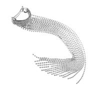 Happyyami Tassel Rhinestone Chain Hair Clip Dazzling Accessory for Braids Dreadlocks Headbands for Prom Weddings Expert Craftsmanship with Pearl Details