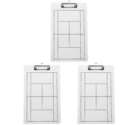 Happyyami Tennis Dry Erase Board Set of 3 Non-Magnetic Tennis Coaching Board and Competition Strategy 13.78 in Clipboard for Match Planning Training and