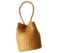 Happyyami Tote Bag with Rustic Elements Design, Reusable Multi-functional Woven Seaweed for Women Beach Clutch Suitable for Occasions and Dating