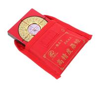Happyyami Traditional Chinese Compass Brass 2-inch Small Pocket Feng Shui Navigation Tool Vintage Taoist Decor for Home and Outdoor