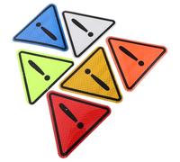 Happyyami Triangular Car Reflective Stickers Set for Rear of The Car, Plastic Material Eye-catching Design, Simple to Operate and Remind Drivers, Suitable for Kinds of Smooth Places
