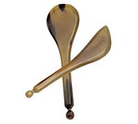 Happyyami Trigger Point Massage Stick Easy to Hold and Comfortable the Skin, for Travel Use 2pcs Yak Horn Material an Acupressure Massage Pen for Facial and Body Relaxation