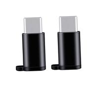 Happyyami Usb Type c Adapter Micro Usb Female to Usb-c Male Charging Converter with Keychain Accessory for Devices Black Easy Plug and Play Portable Widely Compatible