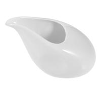 Happyyami Vintage Ceramic Milk Jug 100ml with Guide Port Design and Convenient Dumping for Cafes White Mini Milk Pitcher and Sauce Serving