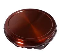 Happyyami Vintage Copper Pedestal Display Stand with Plum Blossom Base, 260g Solid Metal Tabletop Decor for Home and Office, Practical Censer Holder and Decorative Tray