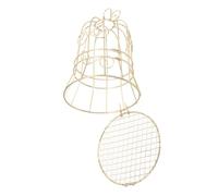 Happyyami Vintage Gold Bird Cage Parrot Toys and Feeding Station for Parakeets and Lovebirds Elegant Indoor and Outdoor Garden Decor for Bird Watching and Feeding Activities
