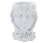 Happyyami Vivid Resin Flower Pot with Goddess Statue Design Lightweight Succulent Holder for Indoor and Outdoor Use Elegant Flower Container for Plants