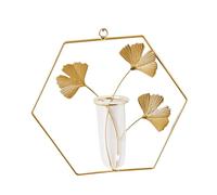 Happyyami Wall Mounted Hydroponic Flower Vase Modern Geometric Planting Pot for Living Bedroom Office Decor Space-saving Decorative Wall Hanging Planter