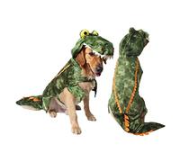 Happyyami Warm Dog Costume PET Outfit Crocodile Design Size S Soft and Cozy Dog Clothes for Winter for Parties and Halloween