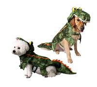Happyyami Warm PET Dog Costume Crocodile Transformation Suit for Small Dogs for Winter Clothing for Halloween and Parties