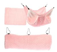 Happyyami Warm Pet Tunnel Mat for Chinchilla Guinea Pig Bed Double-layer Pet Hammock Comfortable Resting Nest and Breathable for Winter